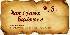 Marijana Budović vizit kartica